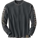 Legendary Whitetails Mens Cruiser Waffle Knit Thermal Charcoal Large