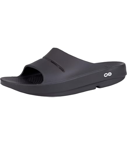 Amazon.com | OOFOS OOmega OOahh Recovery Sandal, Black - Women's