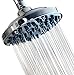 6” Fixed Shower head -High Pressure Showerhead - Anti-clog Anti-leak - DISASSEMBLY CAPACITY - Powerful Shower Spray against Low water flow- Adjustable Metal Swivel Ball 2.5 GPM Chrome