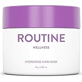 Routine Wellness Deep Conditioning Hair Mask - Bring Dry, Damaged Hair Back to Life – Hydrating Repair Treatment that Moisturizes, Strengthens & Adds Volume – Gardenia 8oz