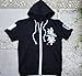 Hot Attack on Titan Shingeki no Kyojin Cosplay Hoodie Coat Sweater Short Sleeve (Black, M)