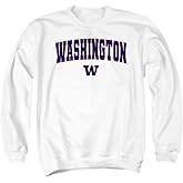 LOGOVISION University of Washington Arch Logo Black Unisex Adult Crewneck Sweatshirt