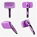 BENCMATE Self Cleaning Slicker Brush Pet Grooming Brush for Dogs and Cats, Removes Shedding Loose Hair Tangled Matted Fur with Ergonomic Handle