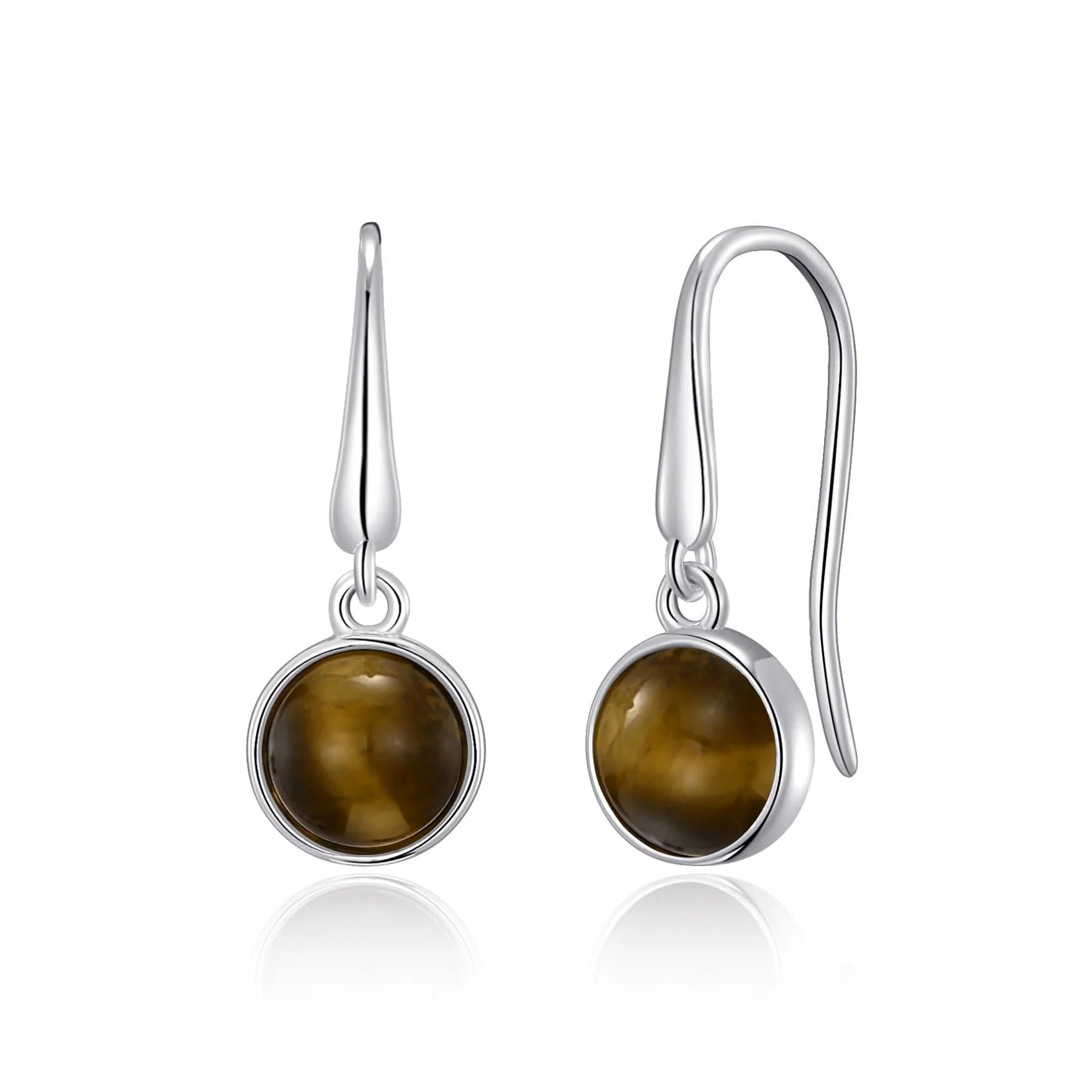 Philip Jones Tiger's Eye Drop Earrings
