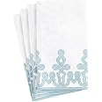 Caspari Passementerie Papierservietten – Riviera-Blau, 12 Stück, Dreilagig, In Deutschland Gedruckt