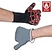 Bruella™ BBQ Grilling Gloves with Silicone | Extra Long Sleeves to Prevent Forearm Burns | Heat Resistant Oven Mitts to 932°F / 500°C