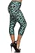 Leggings Depot Women's Butterknit Capri Cropped Regular and Plus Printed Leggings Tights Batch13 (Plus (Size 12-24), Teal Swirl)
