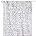 The Peanutshell Grey Damask Print Window Drapery Panels - Set of Two 84 by 42 Inch Panels