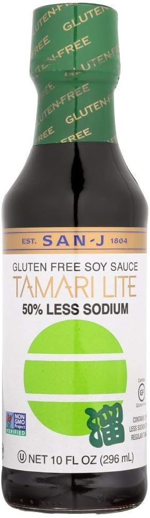San J Gluten Free Tamari Lite Soy Sauce, 10 Ounce (Pack of 2)