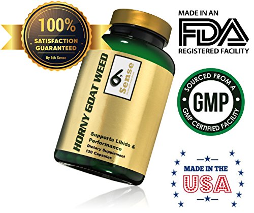 Premium Horny Goat Weed Herbal Complex 1000mg Muira Puama Maca Tribulus Terrestris Tongkat Ali Epimedium Icariins 120 Capsules Non GMO