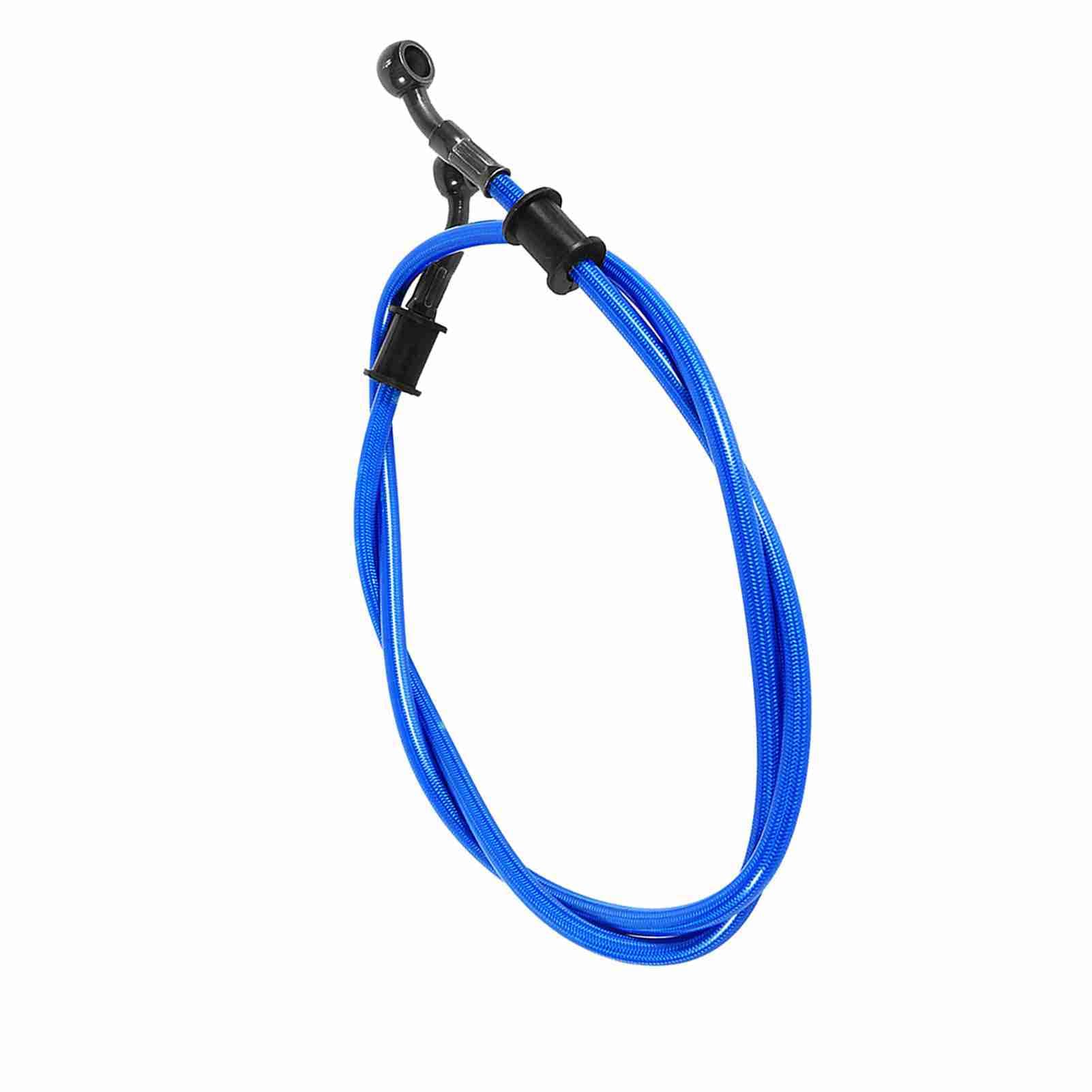 Keenso Oil Hose, 50cm -120cm Motorcycle Braided Steel Brake Clutch Oil Hoses Line Pipe for Motorcycle Pit Dirt Bike Motocross Street Bikes(1200mm-Blue)