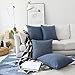Home Brilliant Burlap Linen Throw Pillow Covers Blue Cushion Covers Decorative Throw Pillows for Couch, 18x18 inch(45cm), Set of 2, Navy Blue