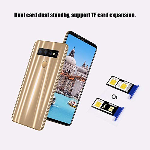 6.1" Unlocked Smartphone with HD Full Screen, Android 9.1 System, Face Recognition, 4+64G, Octa-Core Dual Card Dual Standby,Dual Camera(US) - Thumbnail 4