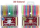 Sargent Art 10 Count Gel Pen Set, Metallic and 10 pack Fluorescent