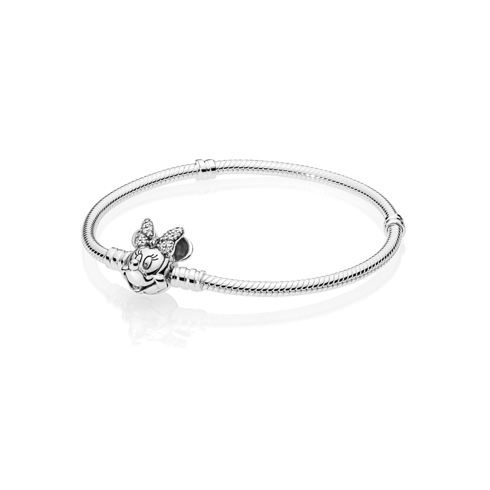 Pandora Disney Minnie silver bracelet with clear cubic zirconia, 19