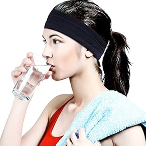 HopMore Sport hoofdband voor vrouwen mannen elastische hoofdband zweetband hoofddeksels