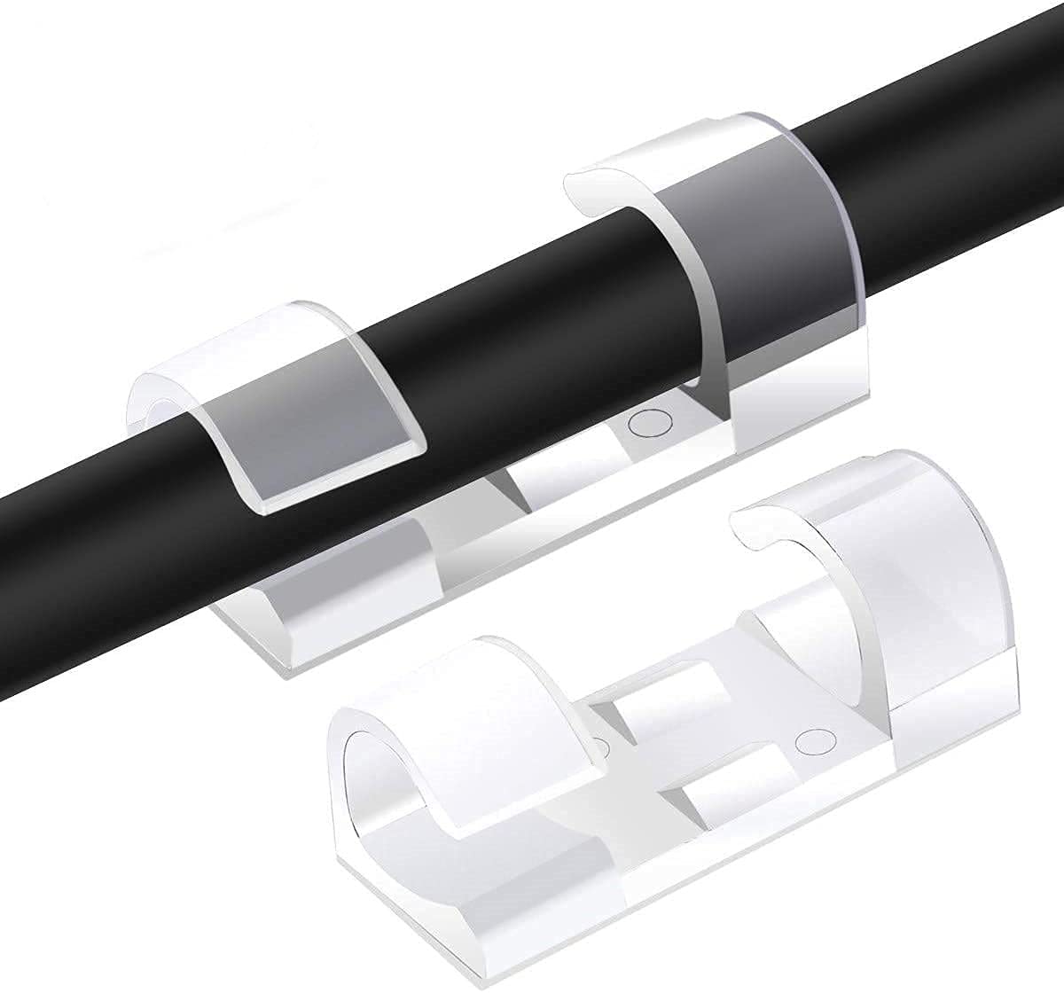 SYGA 40 Pieces selfAdhesive Cable Clips Organizer Drop Wire Holder