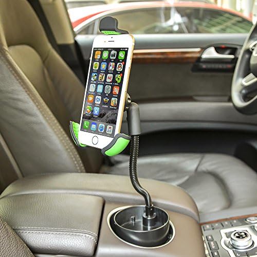 Kuelor Car Cup Phone Holder, Extended Car Cup Holder Cell Phone Mount with a Flexible 7.7" Long Neck for iPhone, iPod, Samsung, GPS and other 3.5"-6.3" Smartphones