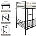 FCH Twin Over Twin Bunk Bed Easy Assembly Metal Frame W/Ladder Kids Adult Children Bedroom 78
