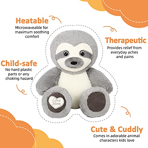 IKASA Microwavable Sloth Stuffed Animal with Lavender Scent Aromatherapy 12" Heating Plush