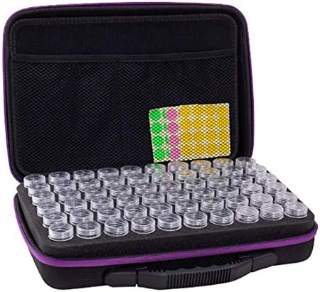 WATERFAIL 120-Grid EVA Essential Oils Storage Case Package Box, Shockproof And Shatterproof 120 Bottle Large Capacity Oils Organizer - Black
