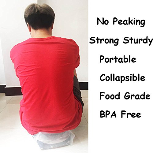 4 x 5 Litres Collapsible Water Jug Container, Freezable, BPA Free Plastic Water Carrier Tank, Outdoor Folding Water Bag for Sport Camping Riding Mountaineer, Food Grade (5L Water Bag+10L Water Bag)