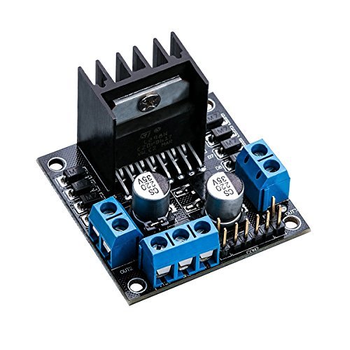 ELEGOO L298N Dual H Bridge Stepper DC Motor Driver Shield Expansion Development Board for Arduino DIY Smart Car Robot Mega UNO