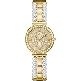Guess Ladies 30mm Watch - Gold Tone Bracelet Champagne Dial Gold Tone Case