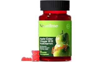 MONTUE NEWELLME Apple Cider Vinegar Gummies B12 Multivitamin,ACV Supplement Gummy Vitamins,Non GMO, Vegetarian Supplement for Women & Men,Support Normal Energy Levels & Gut Health 30 Gummies (30)