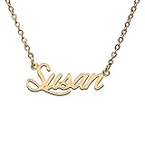 Susan Name Tag Necklaces for Her His Friends
