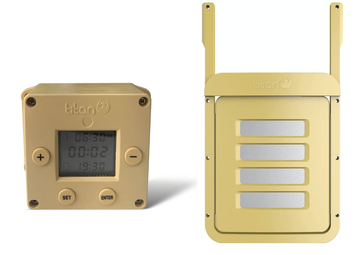 CUBE Chicken Coop Door Opener with Timer PLUS Automatic Locking Door