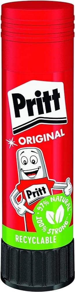Pritt Klebestift, sicherer und kinderfreundlicher Bastelkleber für Kunst und Bastelarbeiten, starker Kleber für Schule & Bürobedarf, 5x43g Pritt Stift (Packung mit 2) 3