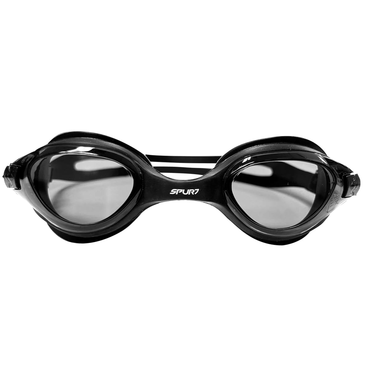 SPURT Zest Black Anti-Fog UV Protected Swim Goggles - Swimming Goggles with Durable Silicone Build with Smoke Lens - Swimming Goggles for Beginner & Veteran Swimmers - Black