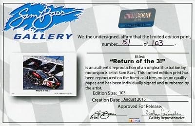 Austin Dillon Framed 11" x 17" "Return of the #3" Artist Autographed Sam Bass Print- Limited Edition of 103 - Fanatics Authentic Certified