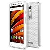 Droid Turbo 2 Case - MoKo [Anti Drop] Halo Series Back Cover with TPU + Clear PC Back Panel Bumper Cover for Motorola Droid Turbo 2 XT1585 / Moto X Force (2015), Crystal Clear