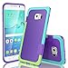 TILL for Galaxy S6 Edge Case, (TM) Ultra Slim 3 Color Hybrid Impact Anti-Slip Shockproof Soft TPU Hard PC Bumper Extra Front Raised Lip Case Cover for Samsung Galaxy S6 Edge G925 [Purple]