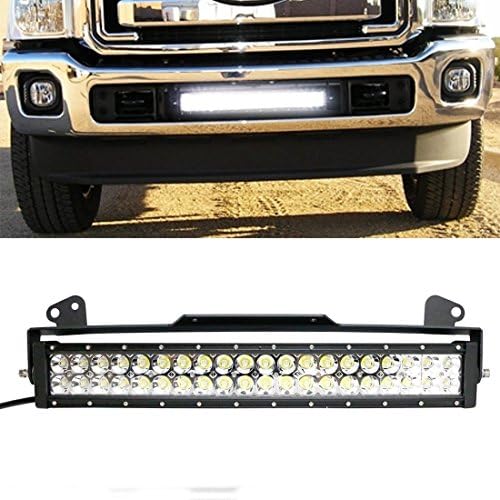 ASD 20" 120W High Power LED Light Bar w/ Lower Hidden Bumper Mount Bracket For 2011-2016 Ford F-250 F-350 F-450 Super Duty