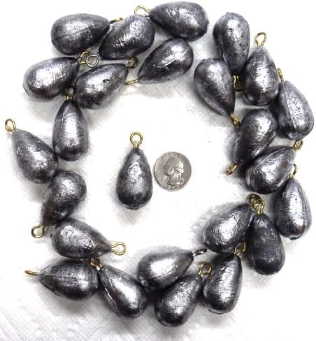 Bell Sinkers 4 Oz. - Made in USA - 25 Pk - Great for Shore, Boat, Pier, Whipping - #BS4-25P