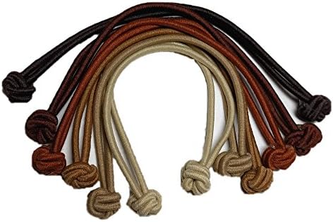 Knotted Hair Tie Set of 6 // great for natural hair, dreadlocks and thick hair (Neutral)
