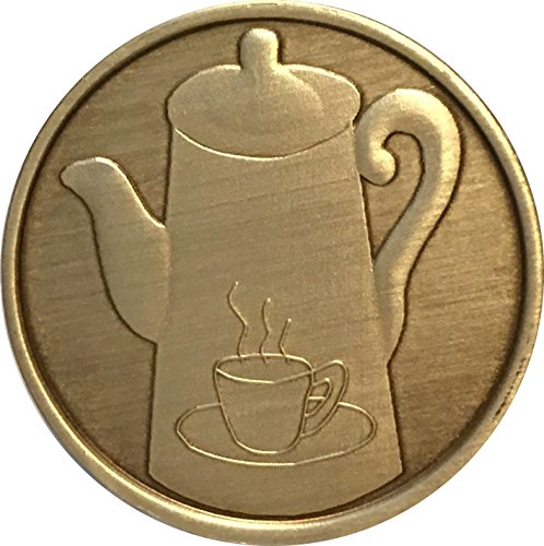 AA Coffee Pot Bulk Lot of 25 Medallions Chips Bronze I May Drink Tomorrow