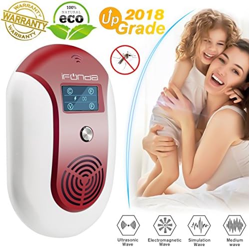 Mosquito Repellent, Electronic Ultrasonic Pest Repeller Variable Frequency Mouse Pest Repellent Effective Indoor Home Plug-in Bug Repellent Pest Control for Wasp Squirrel Cockroach (Repellents-red)