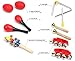 Kenley Musical Instruments for Kids - Percussion & Rhythm Maracas Band Play Music Toys for Baby Children & Toddlers - Set of 10