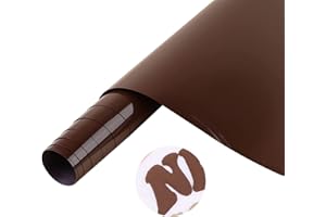 Tintnut Puff Vinyl Heat Transfer - 10inches x 6ft 3D Brown Derby Puff HTV Roll Heat Transfer Vinyl Foaming Colorful Puffy Iron on Vinyl for T-Shirts DIY Compatible with Cricut or Silhoutte Cameo