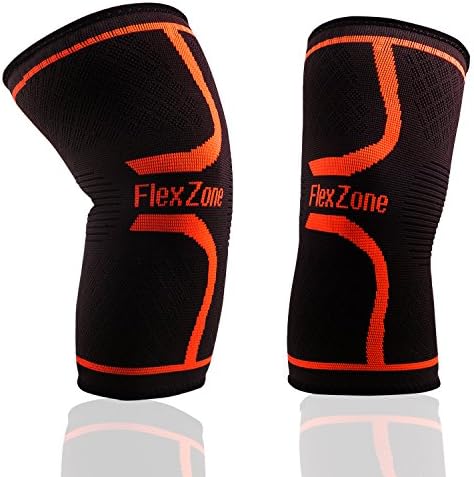 Flex Z Gear Compression Knee Sleeve Wrap Muscle and Joint Recovery Support Brace (Medium)