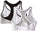 Fruit of the Loom Women's Front Close Racerback (Pack of 2), White Grey/black Grey, 46 (US Size) (US Size)