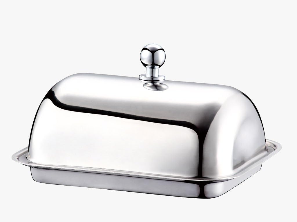 Peterhof Stainless Steel Butter Dish Tray With Lid Freezer