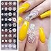 LEBY Newest Nail Stamping Plates Kit Sets 6pcs Nail Art Stamp Templates Image Plate Free Stamper & Scraper Nail Art Tools (Flower Series)