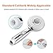 Autobag Shower Head with High Pressure 5 Spray Setting Water Saving Detachable Easy Tool Free Installation Handheld Showerhead Chrome Face For Bathroom (No Hose)