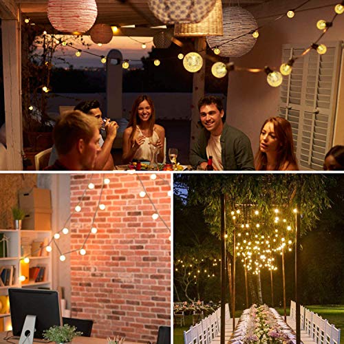 Solar Lichterkette Aussen, 30Leds Kristall Kugeln Außenlichterkette Warmweiß, Wasserdicht IP65 8Modi Außen Deko für Garten Balkon Terrasse Party