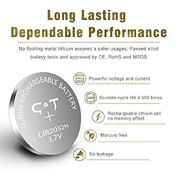 CT-ENERGY 3.7V Rechargeable 2032 Button